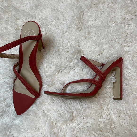 Pointed Sandal heels in terracotta - Picture 2 of 3